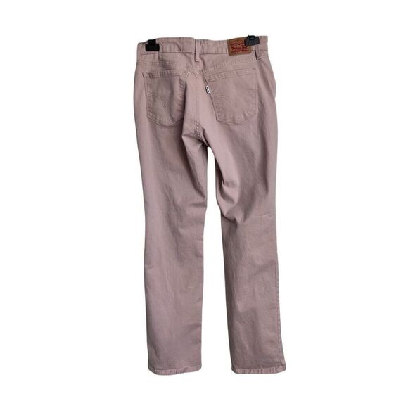 Levi's 505 Jeans Womens Size 28 Pale Pink Straight Leg Mid Rise Stretch Denim - Picture 2 of 11